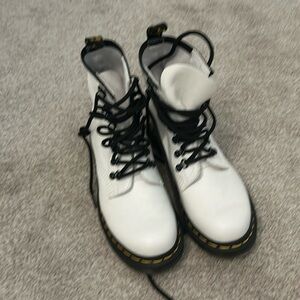 White Dr. Martens boots